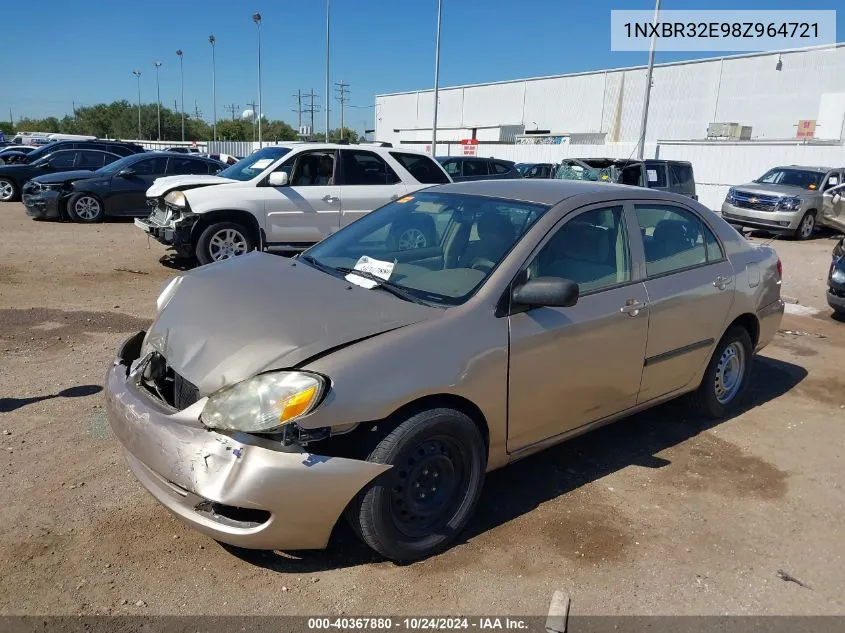 2008 Toyota Corolla Ce VIN: 1NXBR32E98Z964721 Lot: 40367880