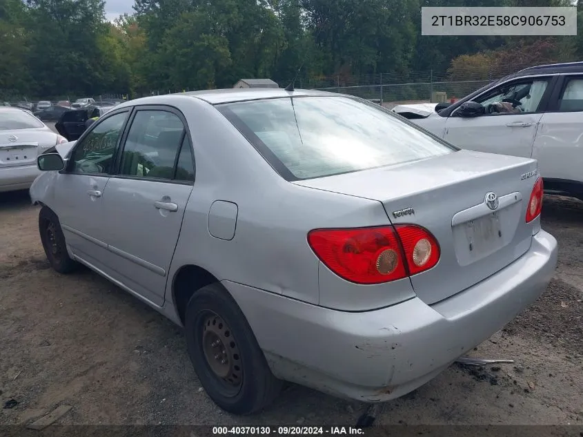 2008 Toyota Corolla Le VIN: 2T1BR32E58C906753 Lot: 40370130