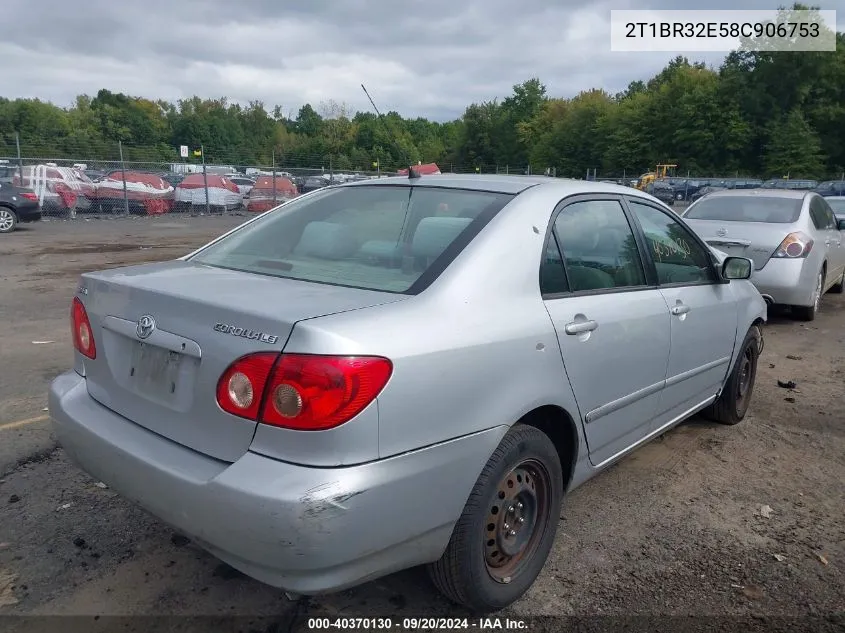 2008 Toyota Corolla Le VIN: 2T1BR32E58C906753 Lot: 40370130