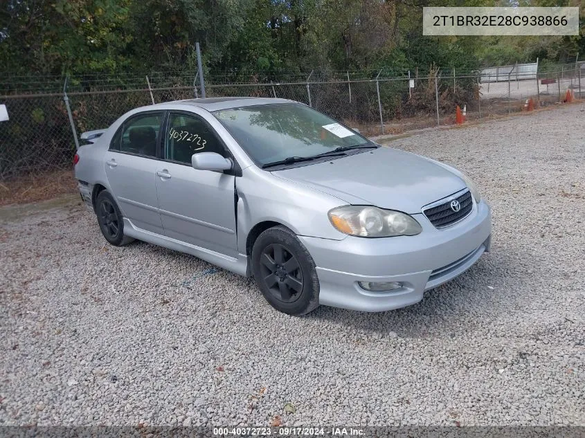 2008 Toyota Corolla S VIN: 2T1BR32E28C938866 Lot: 40372723