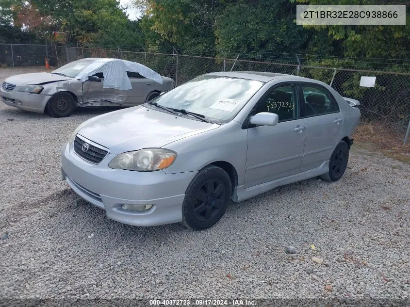 2008 Toyota Corolla S VIN: 2T1BR32E28C938866 Lot: 40372723