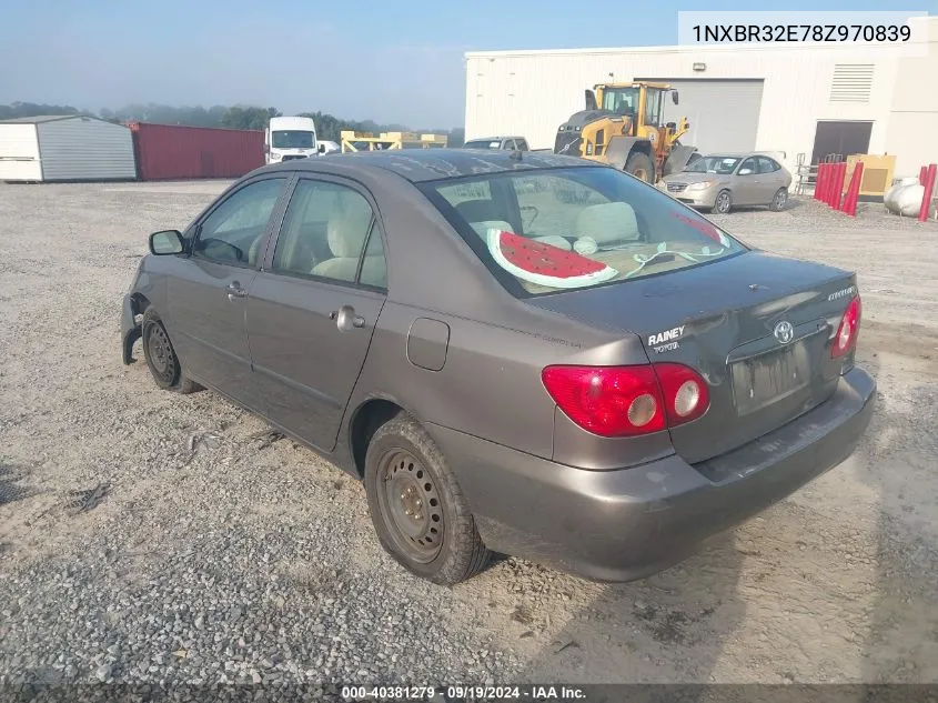 2008 Toyota Corolla Ce VIN: 1NXBR32E78Z970839 Lot: 40381279