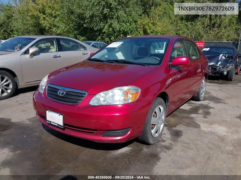 2008 Toyota Corolla Le VIN: 1NXBR30E78Z972609 Lot: 40388608