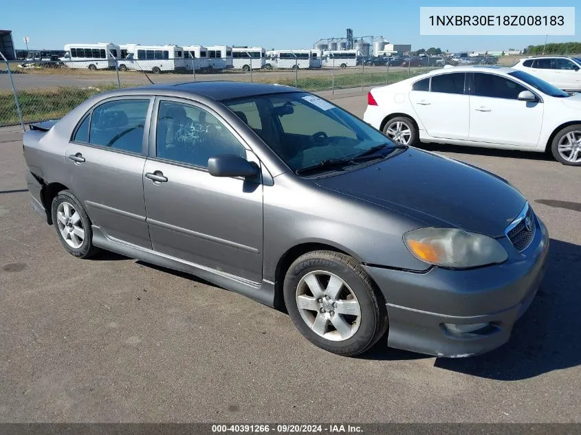 2008 Toyota Corolla S VIN: 1NXBR30E18Z008183 Lot: 40391266