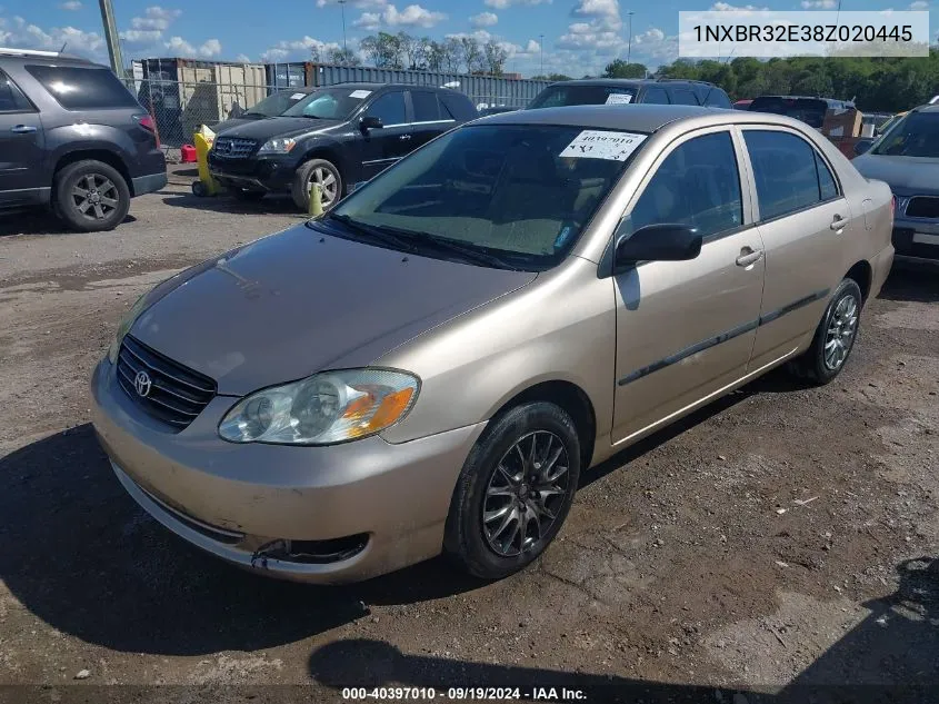 2008 Toyota Corolla Ce VIN: 1NXBR32E38Z020445 Lot: 40397010