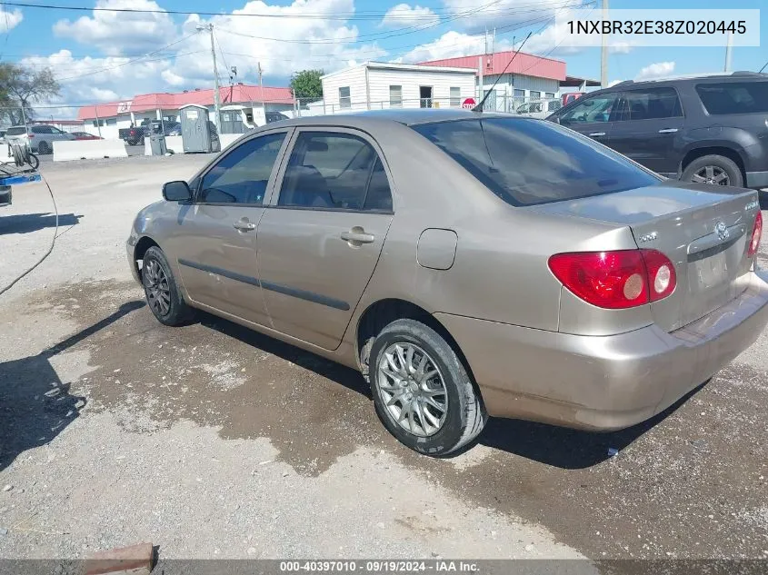 2008 Toyota Corolla Ce VIN: 1NXBR32E38Z020445 Lot: 40397010