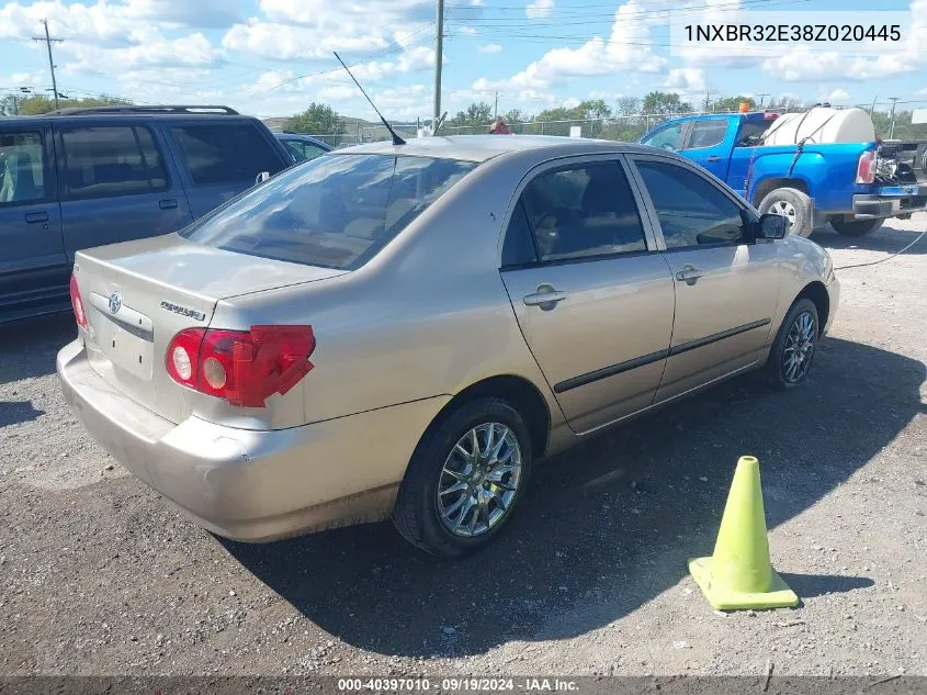 1NXBR32E38Z020445 2008 Toyota Corolla Ce