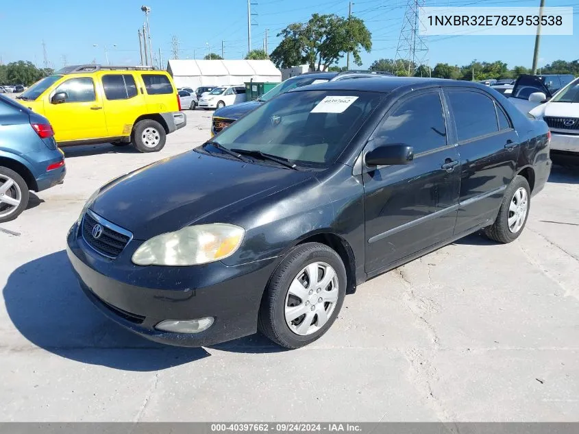 2008 Toyota Corolla Ce VIN: 1NXBR32E78Z953538 Lot: 40397662