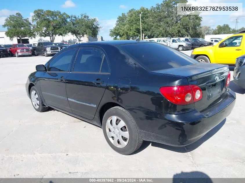 1NXBR32E78Z953538 2008 Toyota Corolla Ce