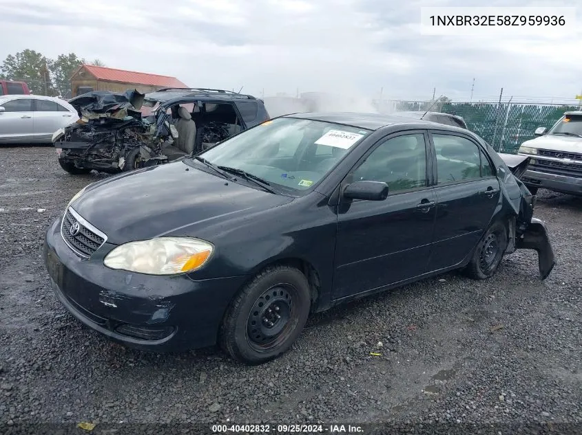 2008 Toyota Corolla Ce VIN: 1NXBR32E58Z959936 Lot: 40402832