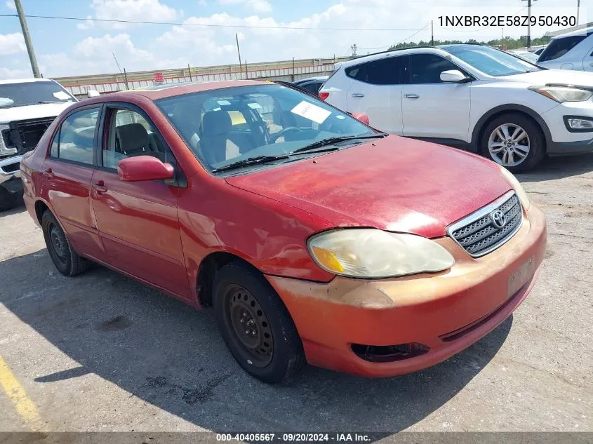 2008 Toyota Corolla Le VIN: 1NXBR32E58Z950430 Lot: 40405567