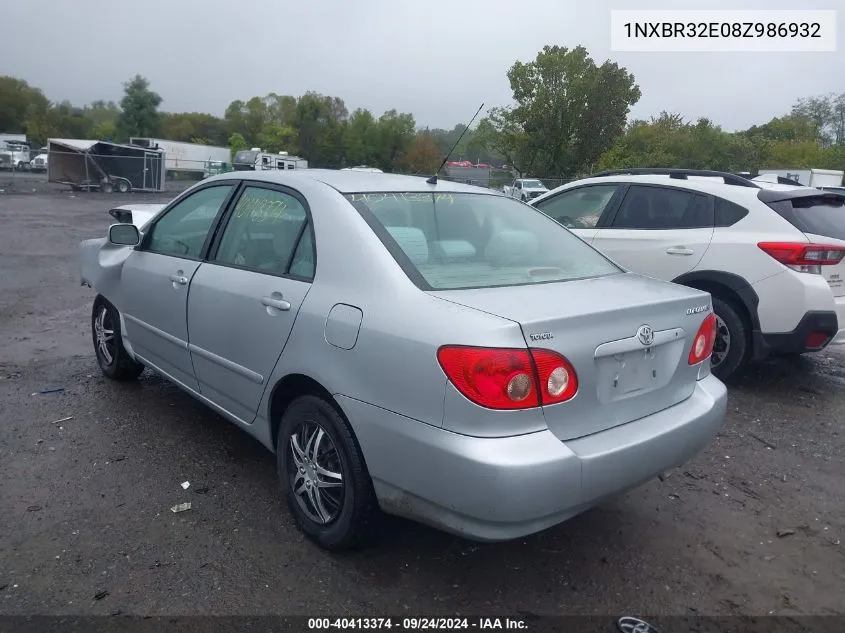 2008 Toyota Corolla Le VIN: 1NXBR32E08Z986932 Lot: 40413374