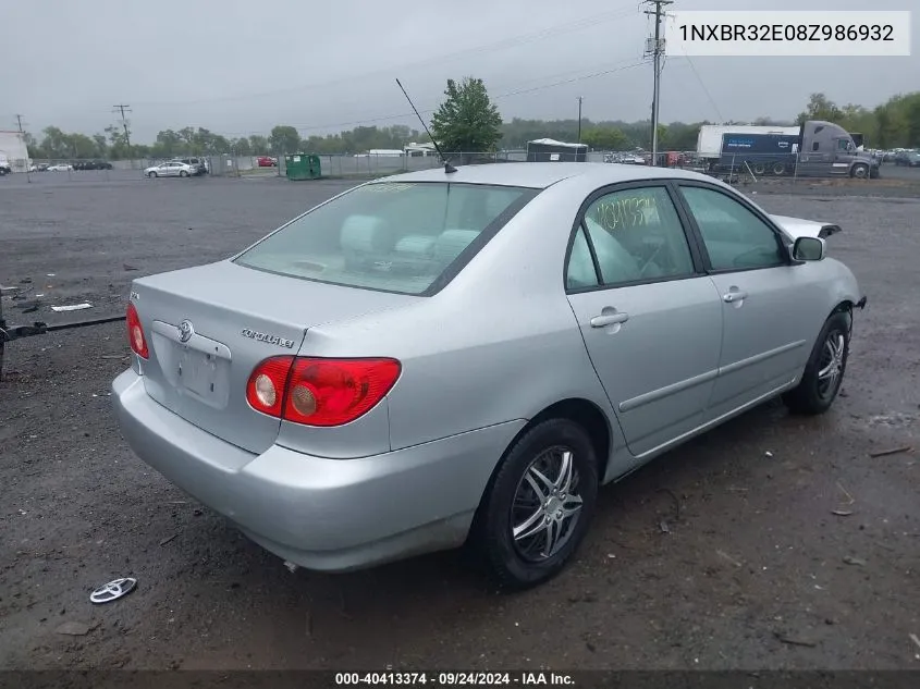 2008 Toyota Corolla Le VIN: 1NXBR32E08Z986932 Lot: 40413374