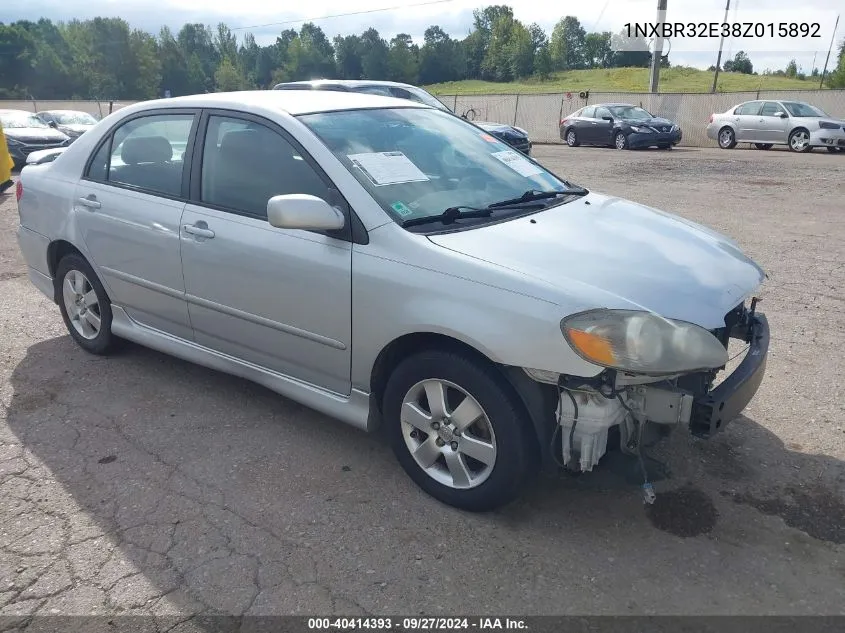 2008 Toyota Corolla S VIN: 1NXBR32E38Z015892 Lot: 40414393