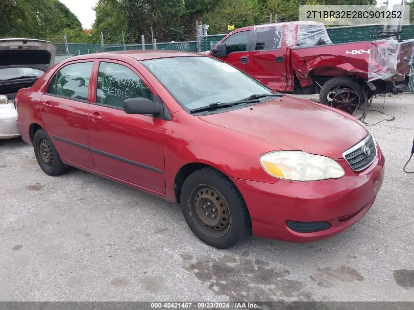 2008 Toyota Corolla Ce VIN: 2T1BR32E28C901252 Lot: 40421457