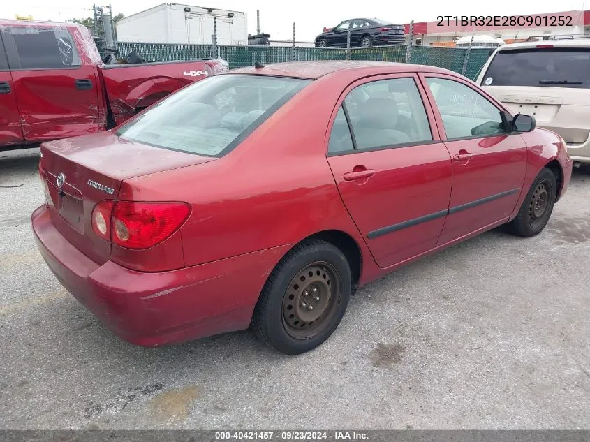 2008 Toyota Corolla Ce VIN: 2T1BR32E28C901252 Lot: 40421457