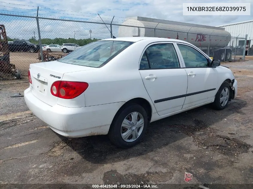 2008 Toyota Corolla Ce VIN: 1NXBR32E68Z039975 Lot: 40425048