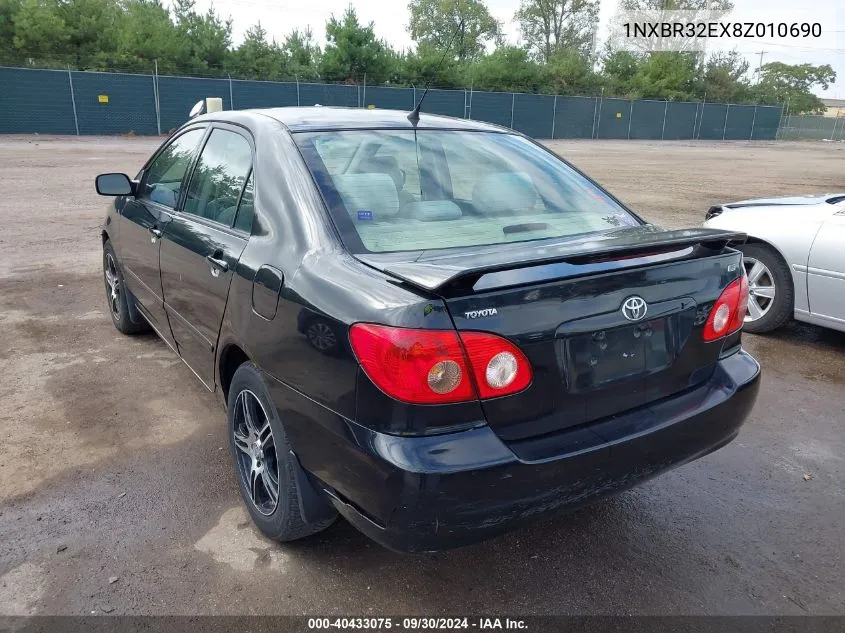 1NXBR32EX8Z010690 2008 Toyota Corolla Le