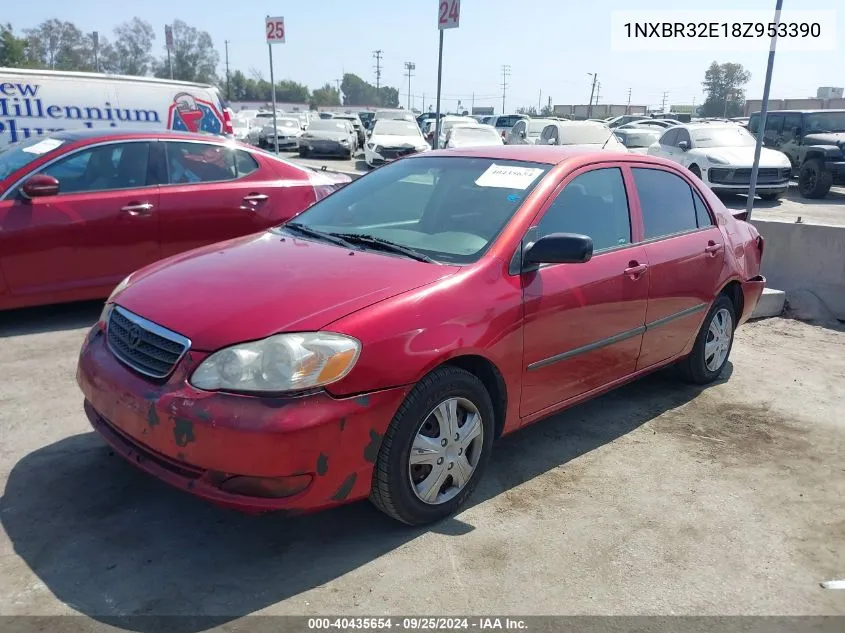 2008 Toyota Corolla Ce VIN: 1NXBR32E18Z953390 Lot: 40435654