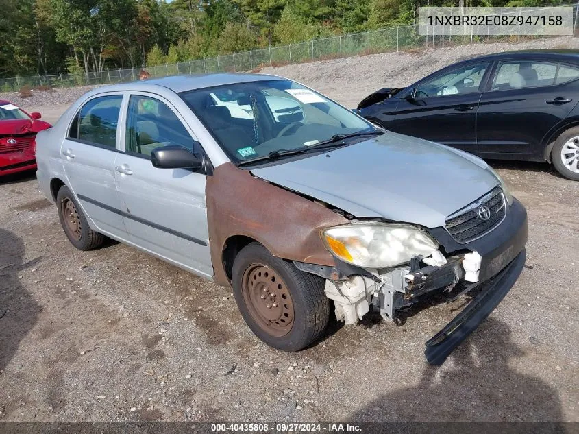 2008 Toyota Corolla Ce VIN: 1NXBR32E08Z947158 Lot: 40435808