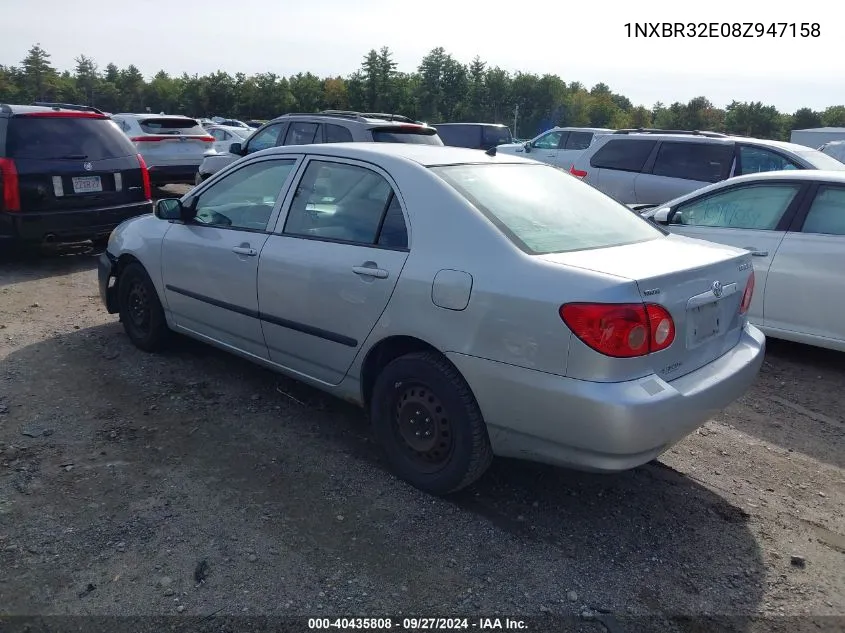 2008 Toyota Corolla Ce VIN: 1NXBR32E08Z947158 Lot: 40435808