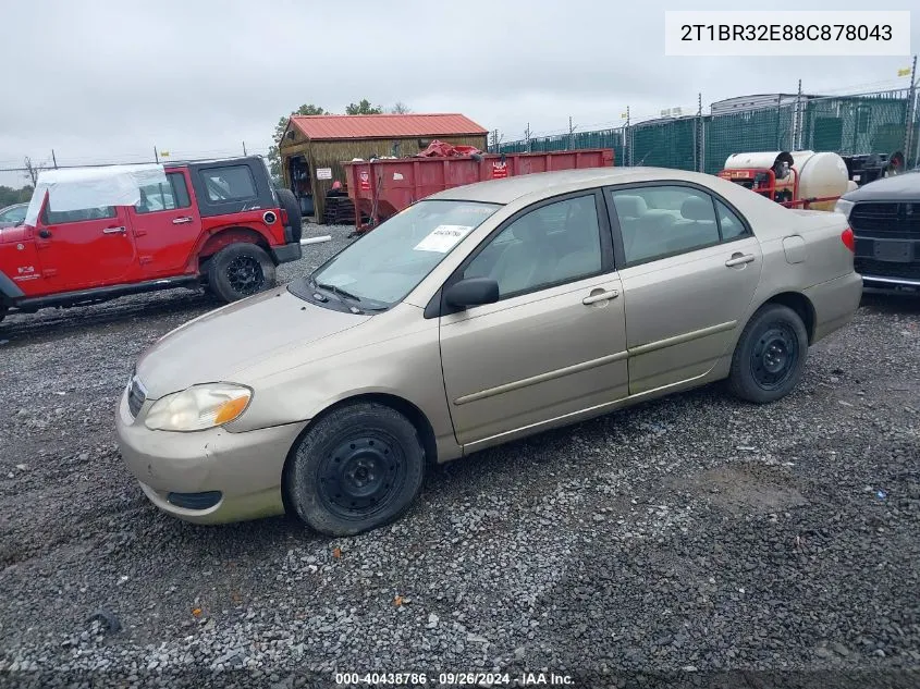 2008 Toyota Corolla Le VIN: 2T1BR32E88C878043 Lot: 40438786