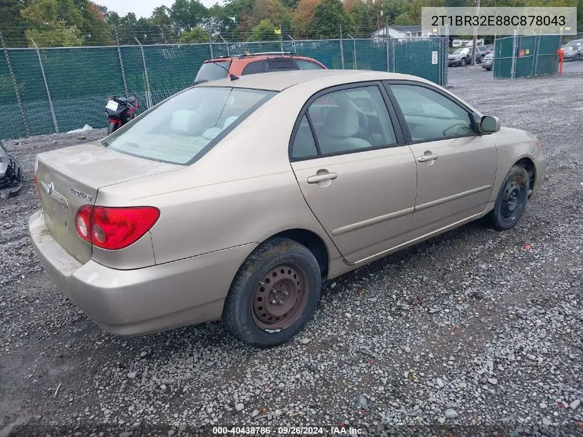 2008 Toyota Corolla Le VIN: 2T1BR32E88C878043 Lot: 40438786