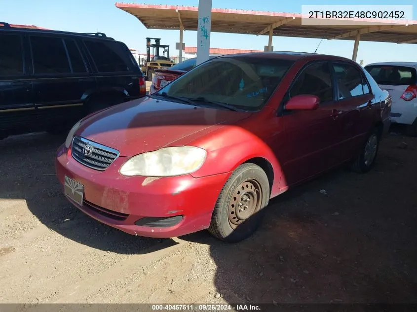 2008 Toyota Corolla Le VIN: 2T1BR32E48C902452 Lot: 40457511