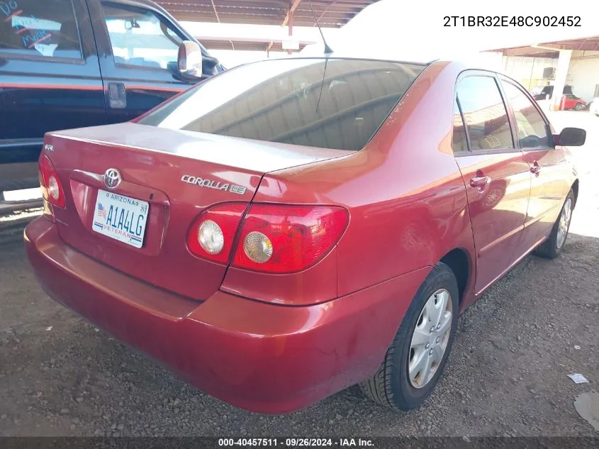 2008 Toyota Corolla Le VIN: 2T1BR32E48C902452 Lot: 40457511