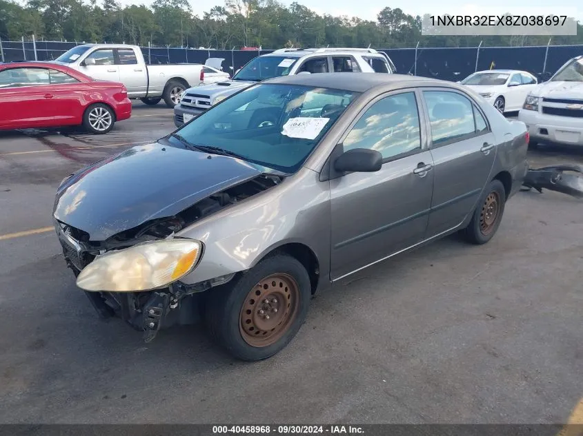 2008 Toyota Corolla Ce VIN: 1NXBR32EX8Z038697 Lot: 40458968