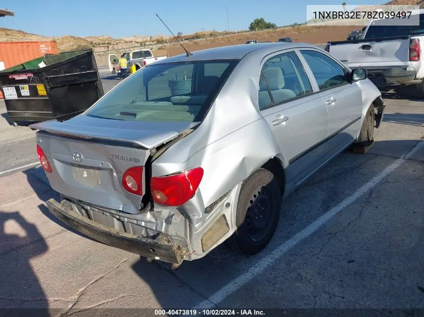 2008 Toyota Corolla Ce VIN: 1NXBR32E78Z039497 Lot: 40473819