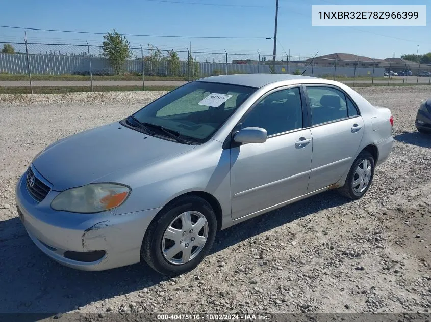 2008 Toyota Corolla Le VIN: 1NXBR32E78Z966399 Lot: 40475116