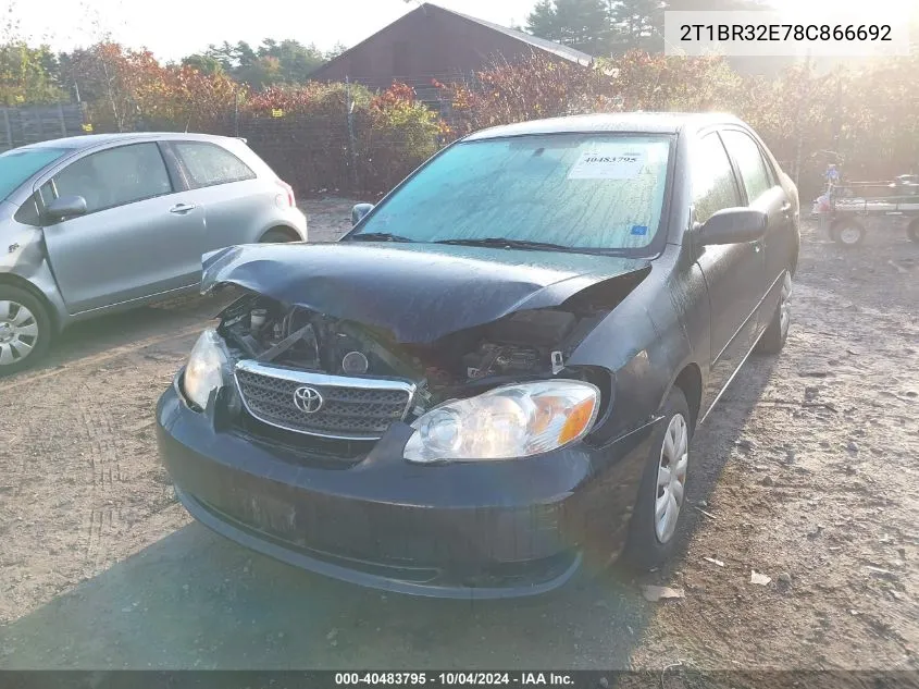 2008 Toyota Corolla Ce VIN: 2T1BR32E78C866692 Lot: 40483795