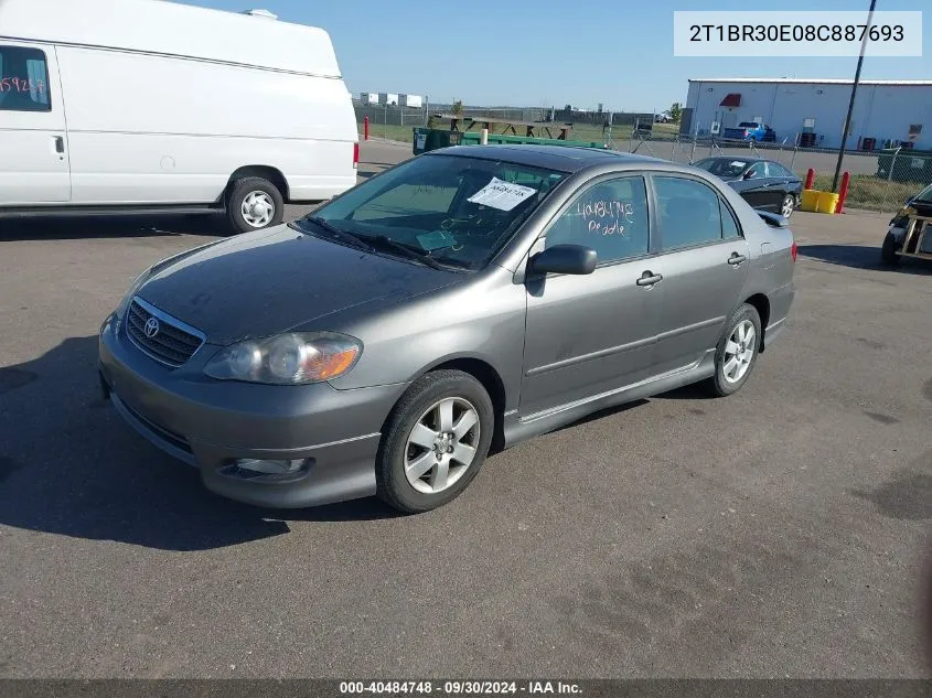 2008 Toyota Corolla S VIN: 2T1BR30E08C887693 Lot: 40484748