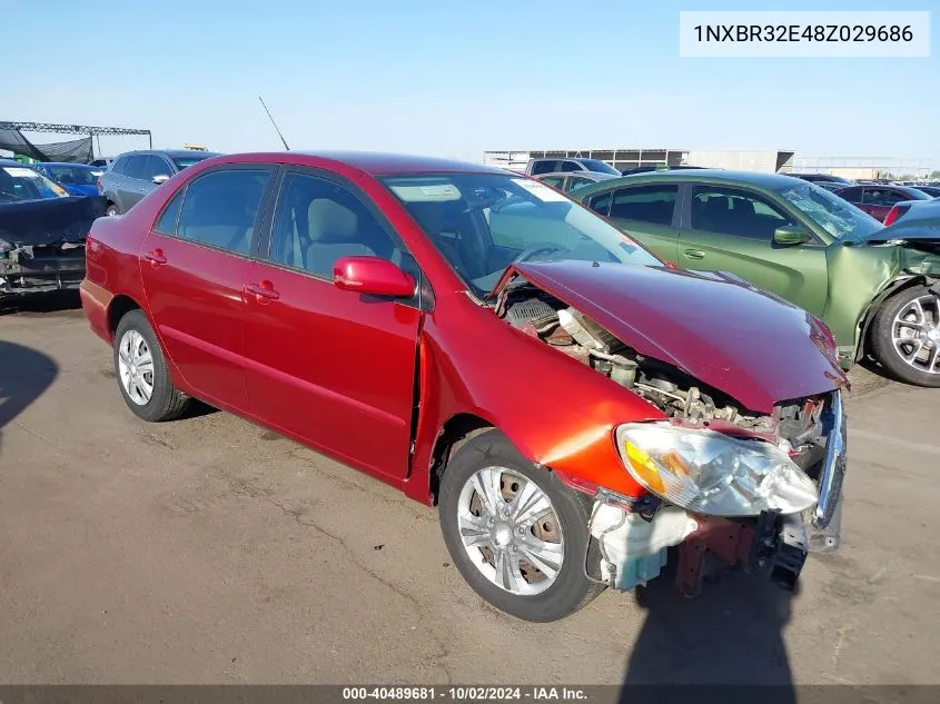 2008 Toyota Corolla Le VIN: 1NXBR32E48Z029686 Lot: 40489681