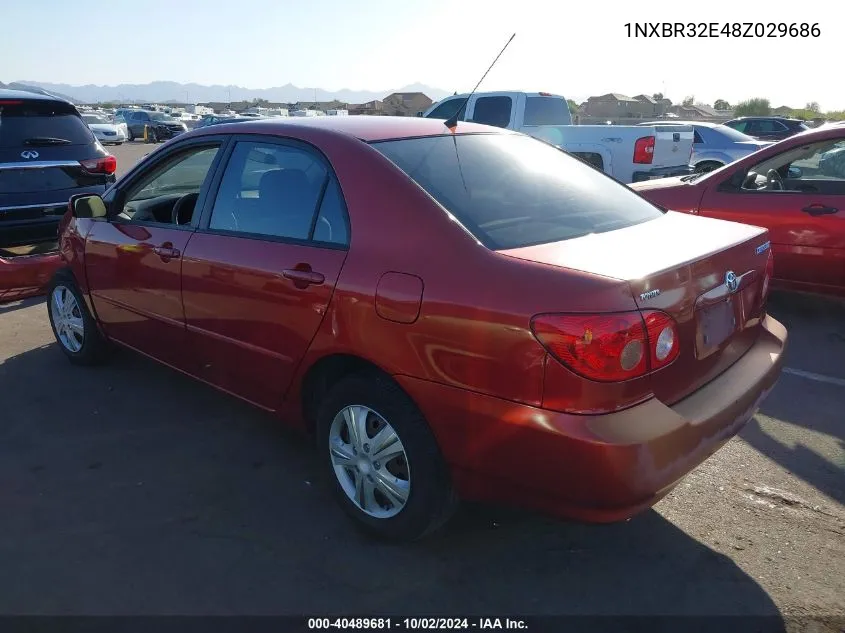 2008 Toyota Corolla Le VIN: 1NXBR32E48Z029686 Lot: 40489681