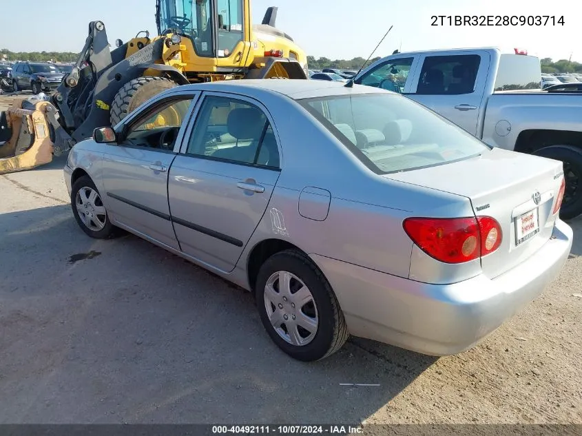 2008 Toyota Corolla Ce/Le/S VIN: 2T1BR32E28C903714 Lot: 40492111