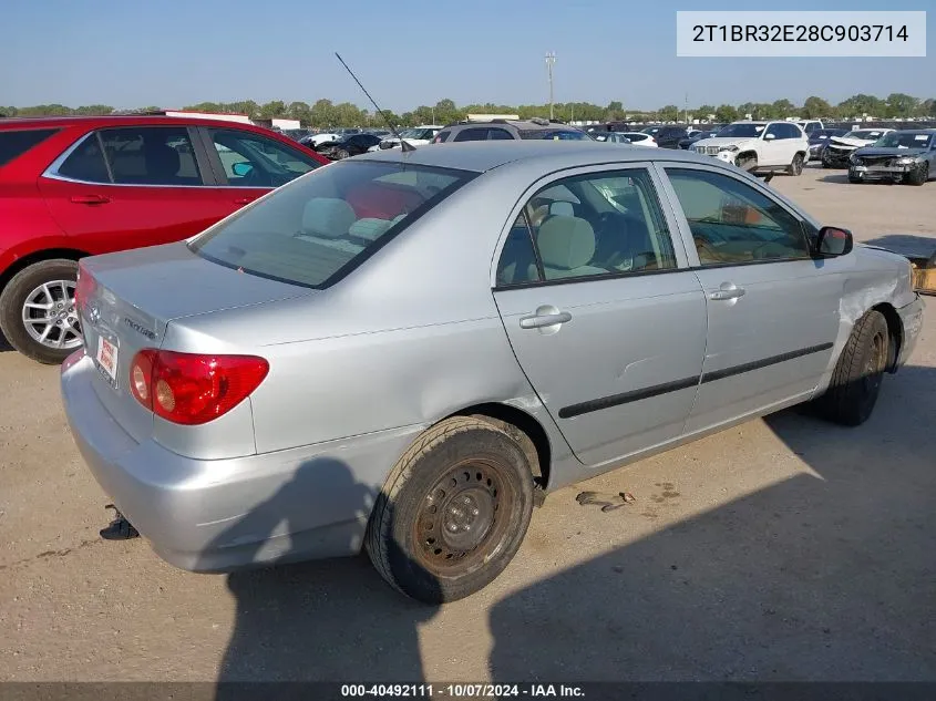 2008 Toyota Corolla Ce/Le/S VIN: 2T1BR32E28C903714 Lot: 40492111