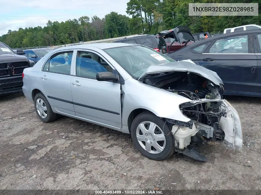 2008 Toyota Corolla Ce VIN: 1NXBR32E98Z028985 Lot: 40493499