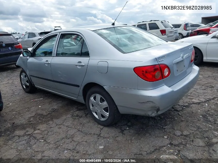 2008 Toyota Corolla Ce VIN: 1NXBR32E98Z028985 Lot: 40493499