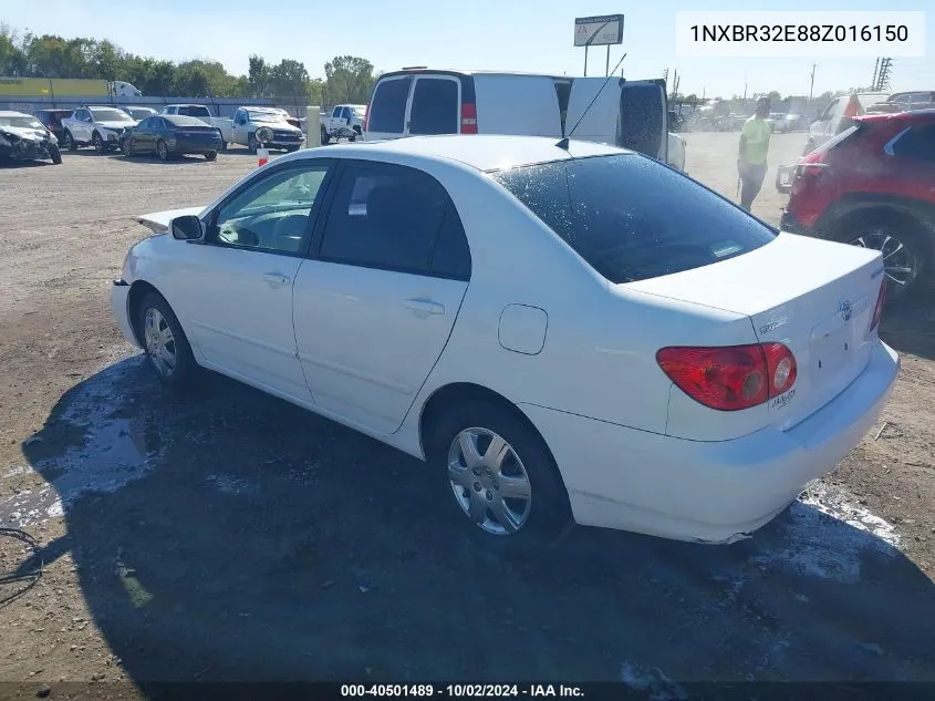 2008 Toyota Corolla Le VIN: 1NXBR32E88Z016150 Lot: 40501489