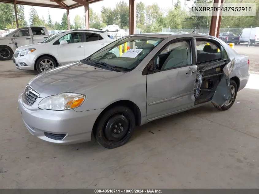 2008 Toyota Corolla Ce/Le/S VIN: 1NXBR30E48Z952916 Lot: 40518711