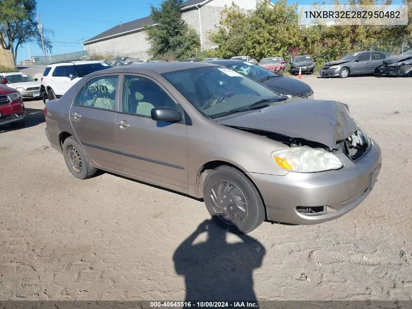 2008 Toyota Corolla Ce/Le/S VIN: 1NXBR32E28Z950482 Lot: 40545516