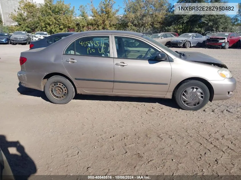 2008 Toyota Corolla Ce/Le/S VIN: 1NXBR32E28Z950482 Lot: 40545516