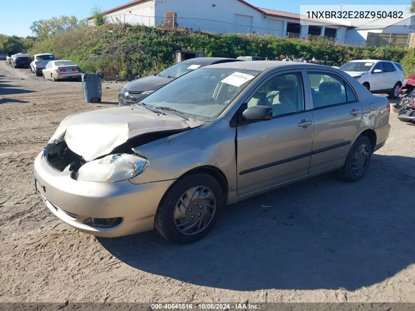 2008 Toyota Corolla Ce/Le/S VIN: 1NXBR32E28Z950482 Lot: 40545516