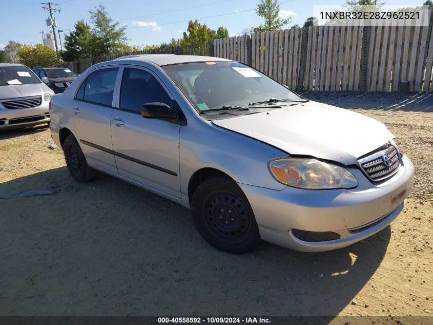 2008 Toyota Corolla Ce/Le/S VIN: 1NXBR32E28Z962521 Lot: 40558592