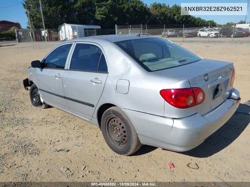 2008 Toyota Corolla Ce/Le/S VIN: 1NXBR32E28Z962521 Lot: 40558592