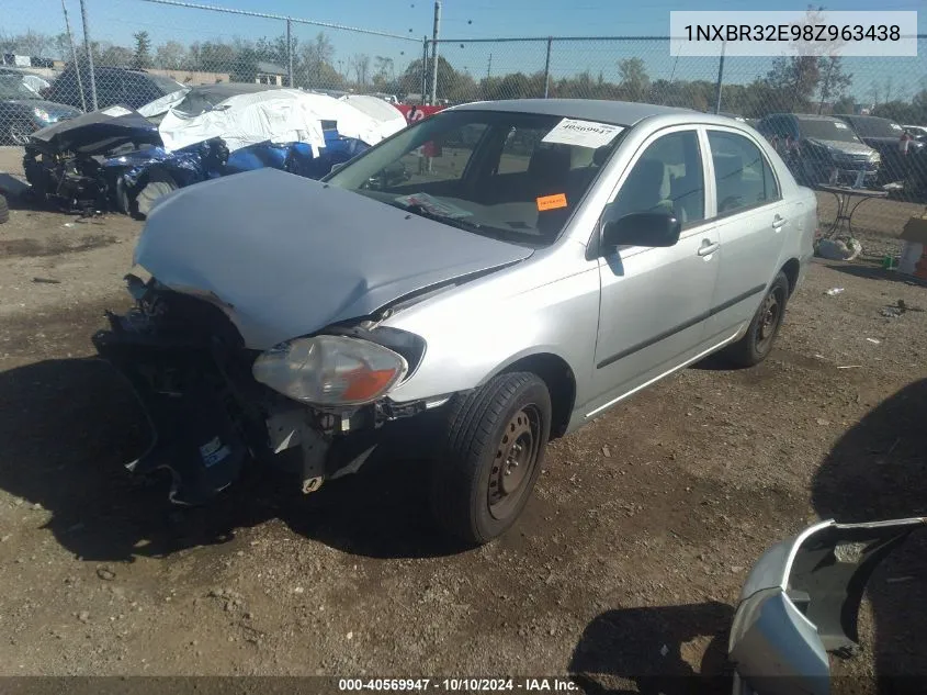 2008 Toyota Corolla Ce VIN: 1NXBR32E98Z963438 Lot: 40569947