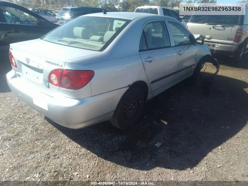 2008 Toyota Corolla Ce VIN: 1NXBR32E98Z963438 Lot: 40569947