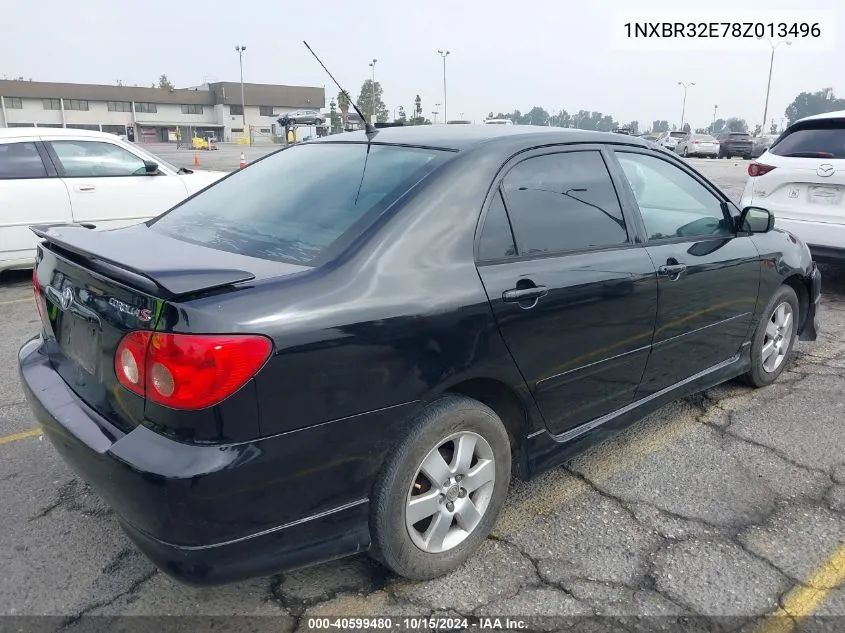 2008 Toyota Corolla S VIN: 1NXBR32E78Z013496 Lot: 40599480